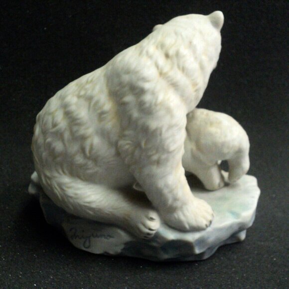 Polar Bear and Cubs Figurine Endangered Species Homco Masterpiece Porcelain 1993 - Picture 3 of 6